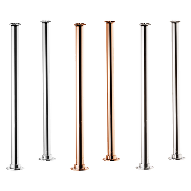 Hurlingham Traditional Stand Pipe Legs, 813x88mm chrome, nickel or copper