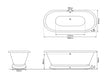 Hurlingham Shikara Freestanding Cast Iron Roll Top Bath, Bespoke Painted Bathtub in length 1820mm within luxury bathroom size and specifciation TBK081