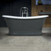 lyon bath in charcoal grey bespoke paint by arroll large luxury bath 