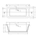 BC Designs Senator Cian Freestanding Bath, 1800mm x 840mm BAB045 technical drawing