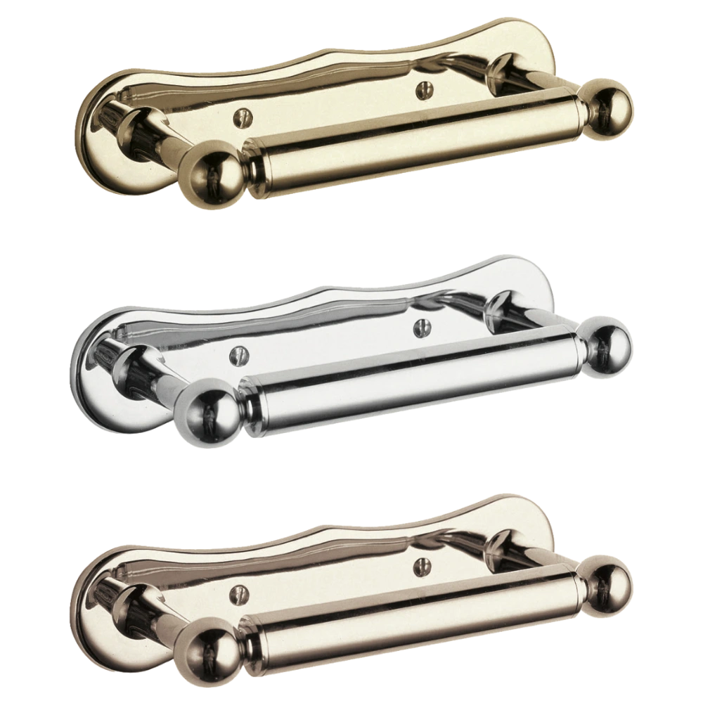 BC Designs Victrion Dog Bone Toilet Roll Holder polished gold, chrome and nickel