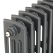 close up image of edwardian anthracite aluminium radiator