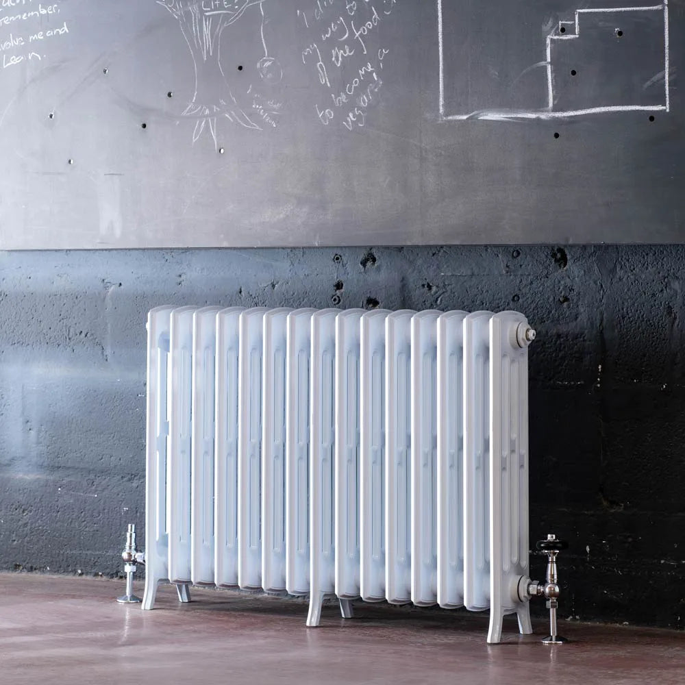 arroll white aluminium edwardian 650mm 15sections period inspired radiator
