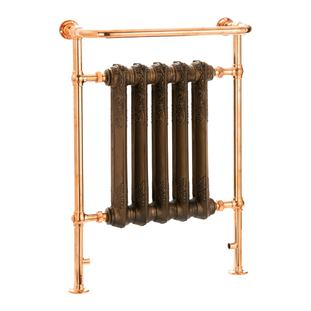 arroll copper vintage rustic detailed heated radiator 
