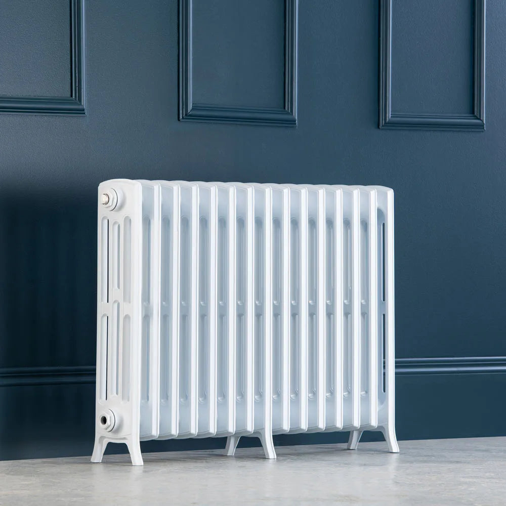 arroll edwardian aluminium radiator in white 15 section 4column radiators in interior space
