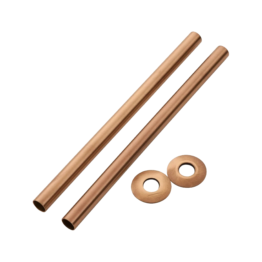 Arroll Radiator Pipe Cover, Sleeves, Shrouds Kit with Base Plate in length 300mm and Antique Copper Finish