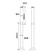 Arroll Telescopic Pipe Shrouds, Adjustable Bath Shrouds 525-790mm technical drawing