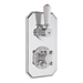 BC Designs Victrion Twin Thermostatic Concealed Shower Valve, 1 Outlet in polished chrome finish