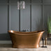 BC Designs Antique Copper Roll Top Boat Bath 1500mm x 725mm BAC047 bathtub within modern luxury bathroom