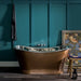 BC Designs Antique Copper-Nickel Bath, Roll Top Copper Bathtub 1500mm x 725mm within modern luxury bathroom BAC017