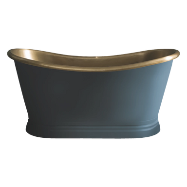 BC Designs Antique Copper Roll Top, Bespoke Painted Boat Bath 1500mm x 725mm BAC047 on clear background