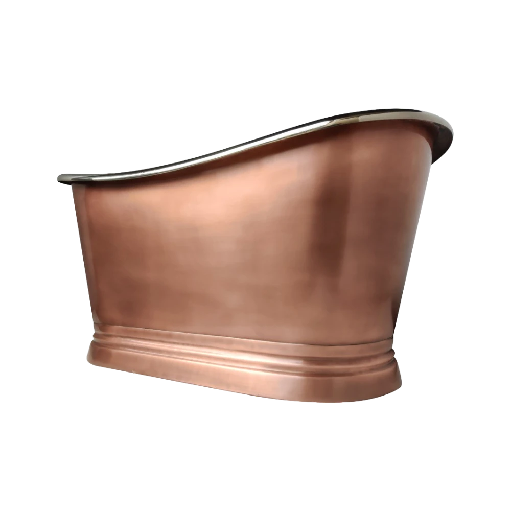 BC Designs Antique Copper-Nickel Bath, Roll Top Copper Bathtub 1700mm x 725mm BAC016