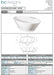 BC Designs Chalice Major Acrylic Bath, Double Ended Boat Bath, Gloss White 1780x935mm specification