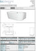 BC Designs Ancora Acrylic Bath, Back-To-Wall Bathtub, Polished White, 1640x760mm technical specification