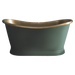 BC Designs Antique Copper Roll Top, Bespoke Painted in duck green colour, Boat Bath 1700mm x 725mm BAC046Z on clear background