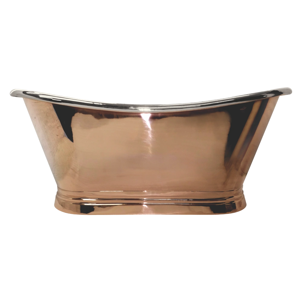 BC Designs Copper Nickel Roll Top Boat Bath 1500x725mm