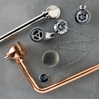 BC Designs Exposed Bath Waste, Plug & Chain with Overflow Pipe image