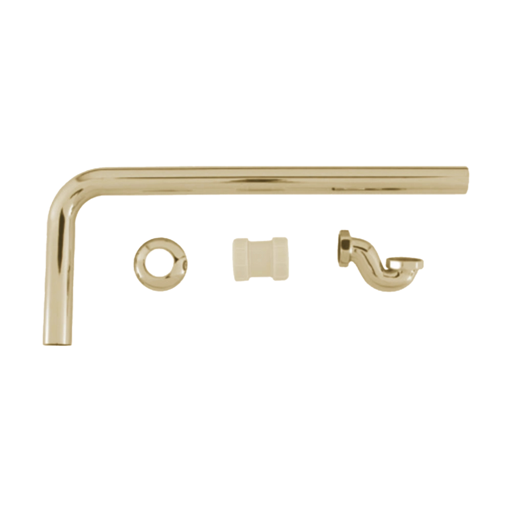 BC Designs Exposed Low Bath Trap with Adaptor & Pipe gold