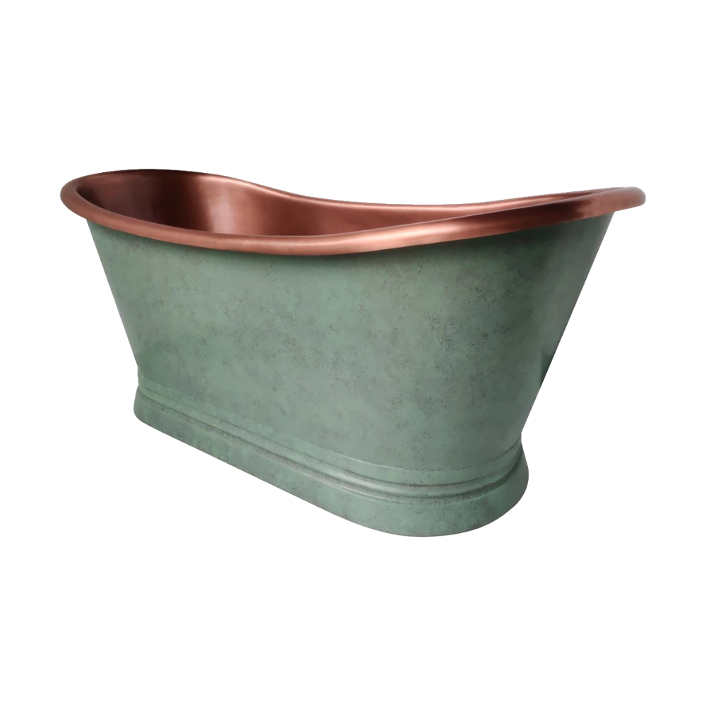 BC Designs Verdigris Green Antique Copper Bath Roll Top Bathtub 1700mm x 725mm BAC022