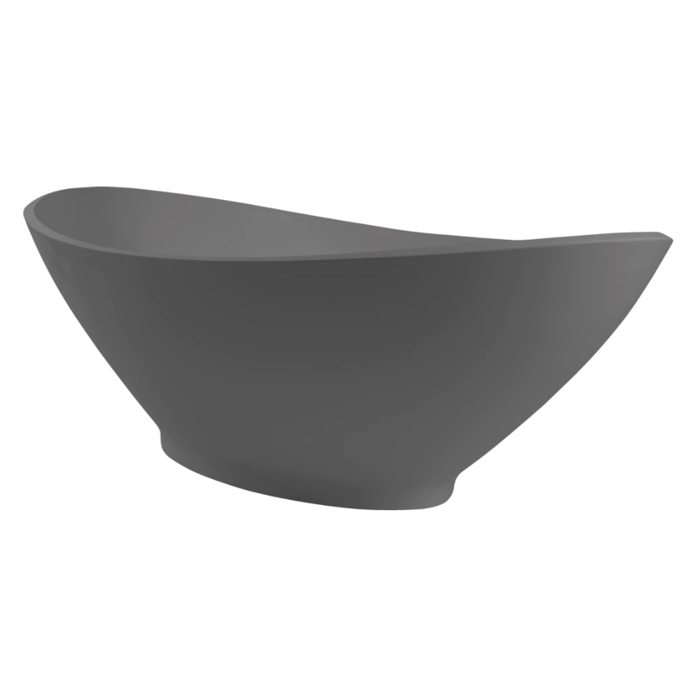 BC Designs Kurv Cian Freestanding Bath, White & ColourKast Finishes 1890mm x 900mm BAB005 BAB006 industrial grey