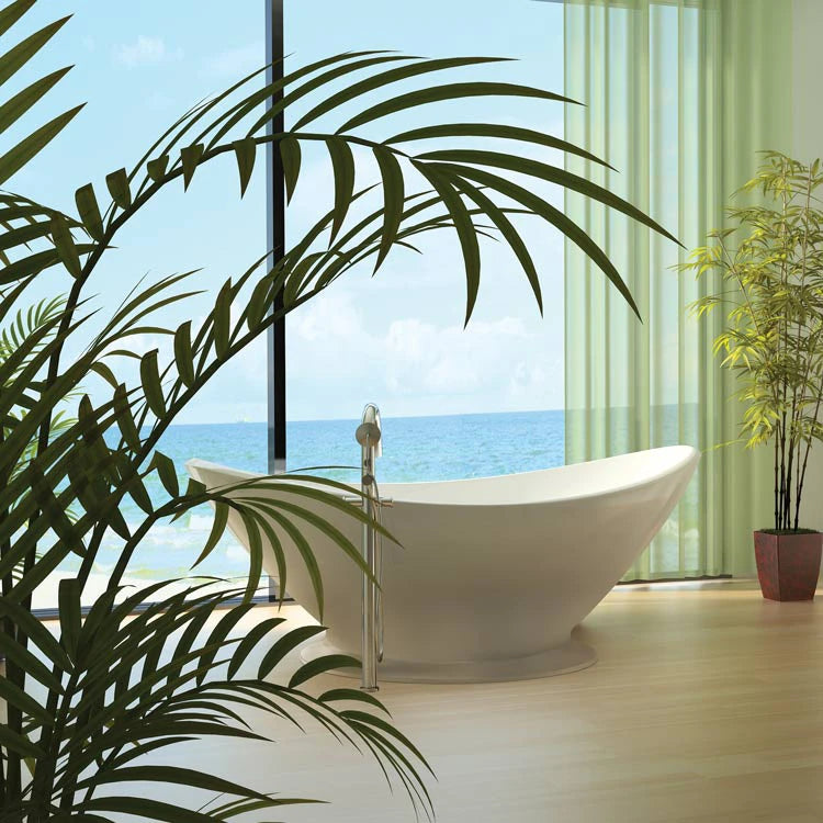 BC Designs Kurv Cian Freestanding Bath, White & ColourKast Finishes 1890mm x 900mm BAB005 BAB006 white in bathroom