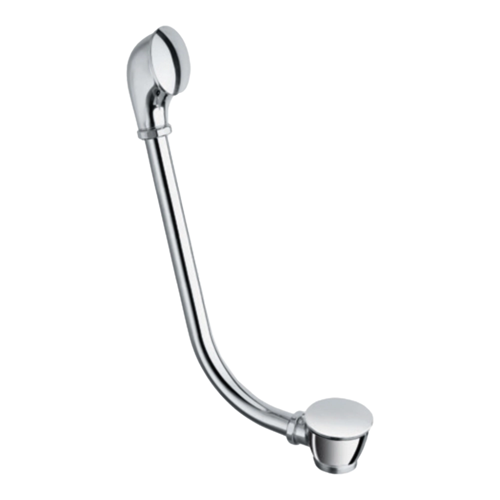 BC Designs Push Down Exposed Extended Bath Waste With Overflow Pipe chrome 