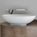 BC Designs Tasse Gio Cian Bathroom Wash Basin sink in polished white on a vanity unit