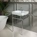 BC Designs Victrion Bathroom Ceramic Wash Basin and Stand 540mm with one tap hole in traditional bathroom