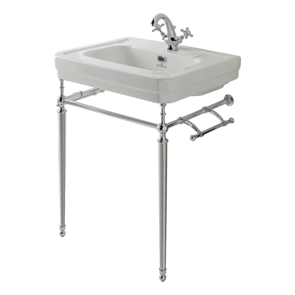 BC Designs Victrion Bathroom Wash Basin and Ardleigh Ornate Stand 640mm with one tap hole