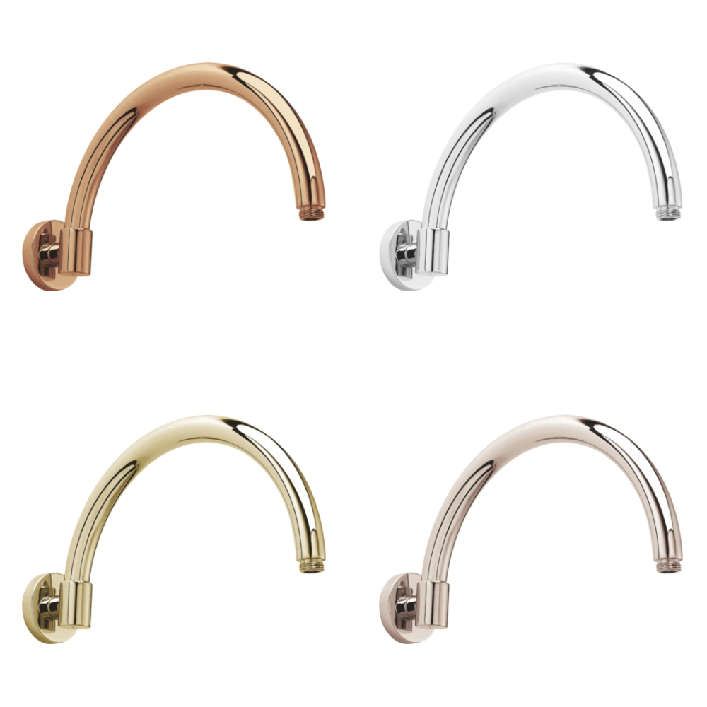 BC Designs Victrion Arch Shower Arm metal finishes