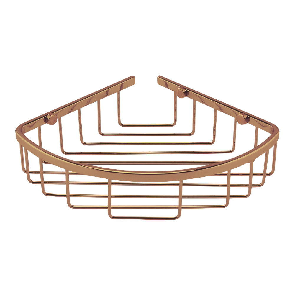 BC Designs Victrion Corner Shower Basket copper