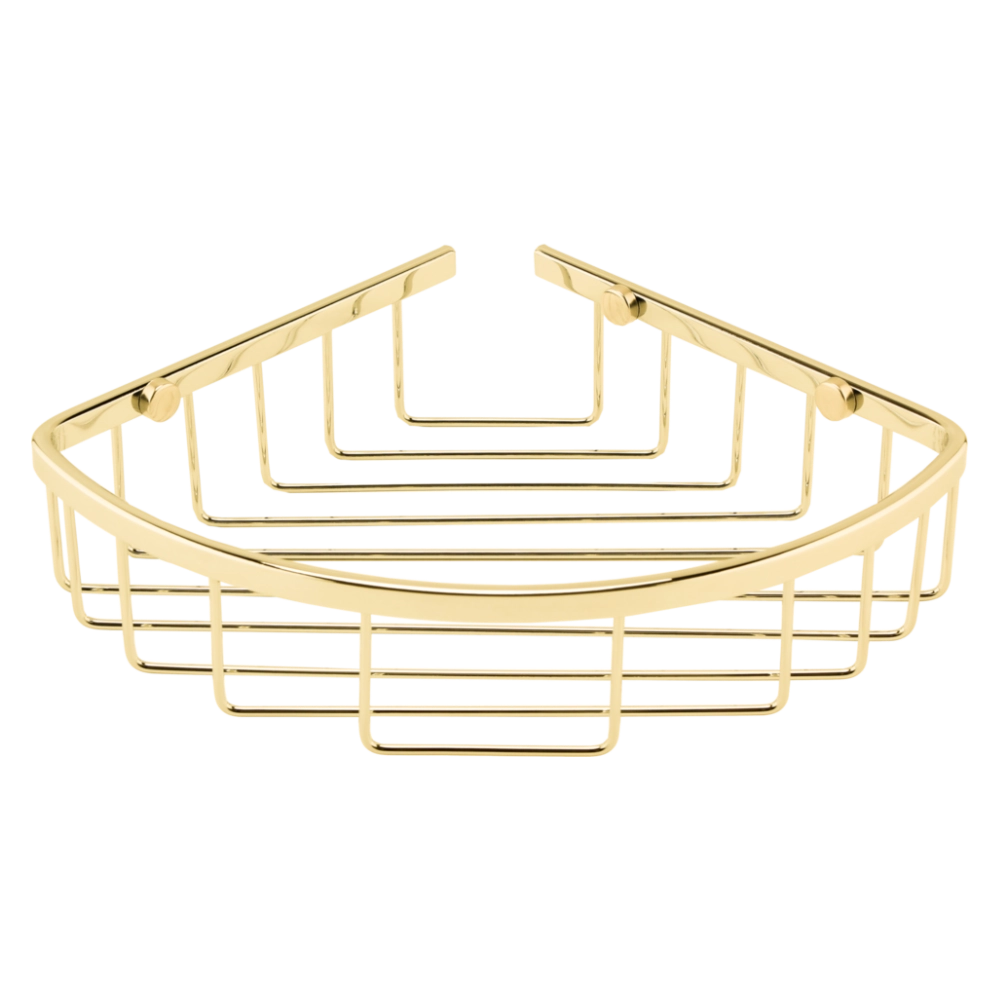 BC Designs Victrion Corner Shower Basket gold