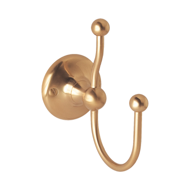 BC Designs Victrion Double Bath Robe Hook, Double Towel Hook brushed copper