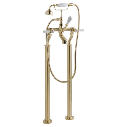 BC Designs Victrion Freestanding Legs for Bath Shower Mixer in Brushed Gold CTW905BG