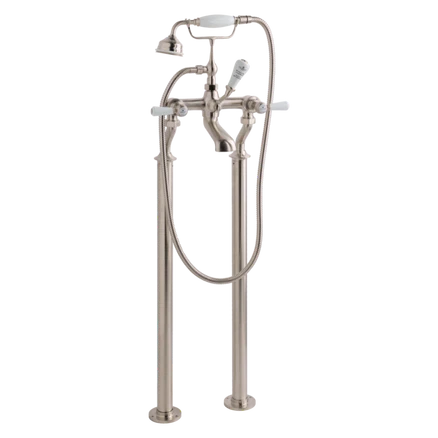 BC Designs Victrion Freestanding Legs for Bath Shower Mixer in Brushed Nickel CTW905BN