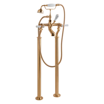 BC Designs Victrion Freestanding Legs for Bath Shower Mixer in Brushed Copper CTW905BCO