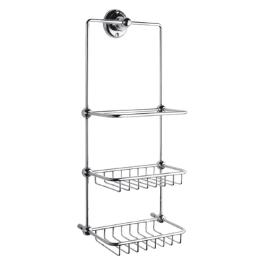BC Designs Victrion Shower Tidy 411mm x 152mm chrome