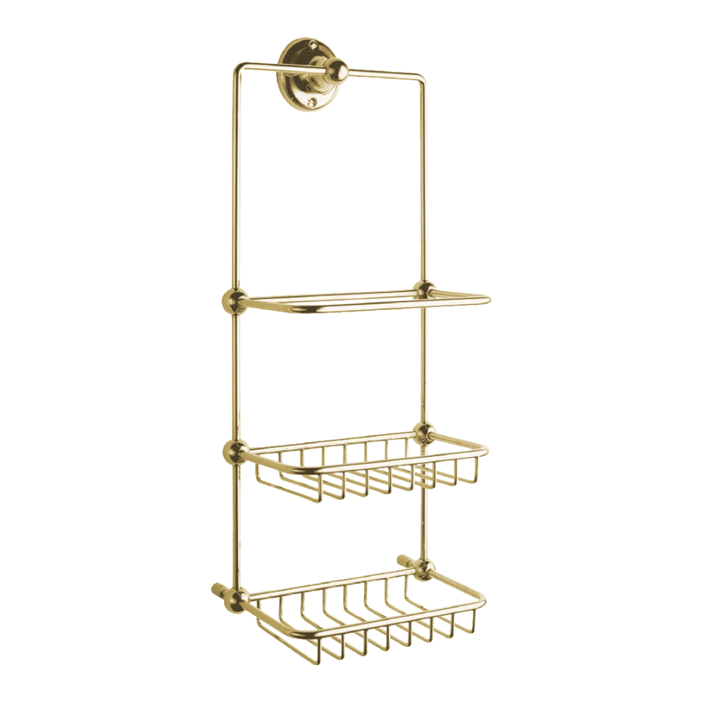 BC Designs Victrion Shower Tidy 411mm x 152mm gold