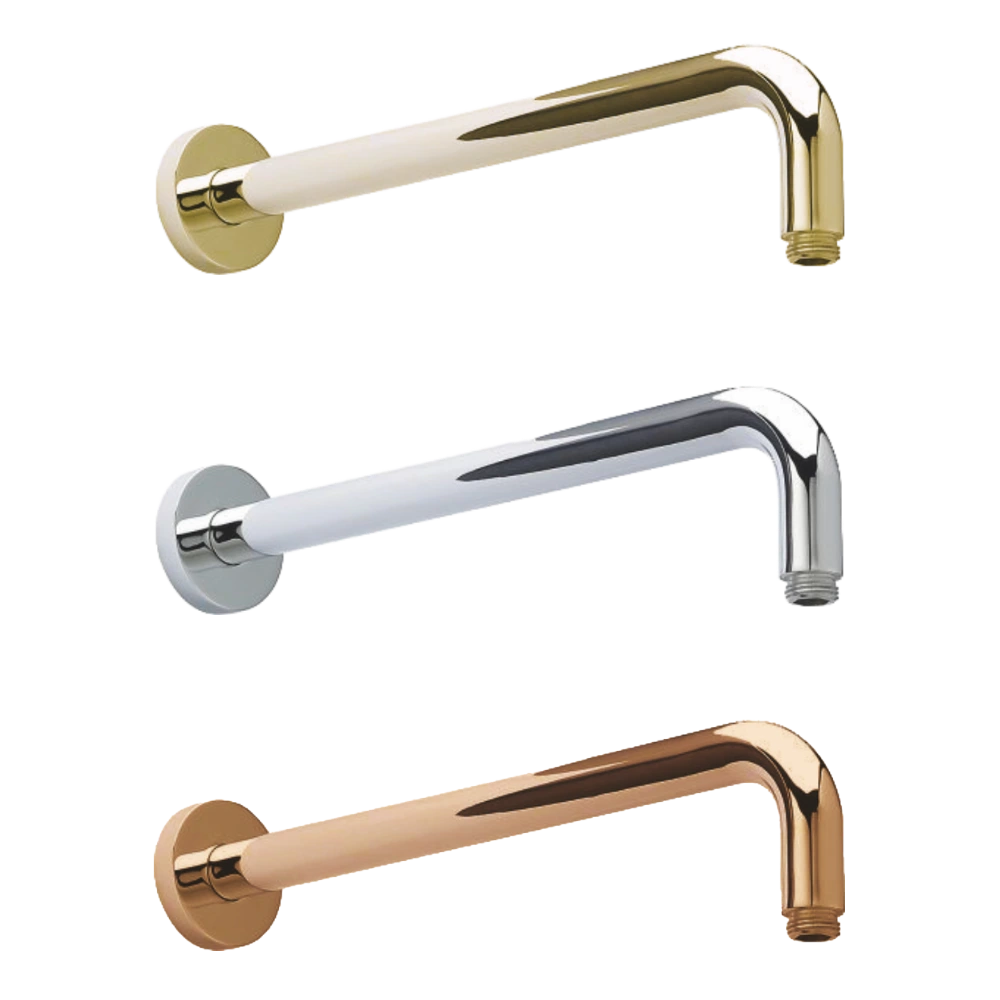 BC Designs Victrion Straight Wall Shower Arm gold, chrome and copper