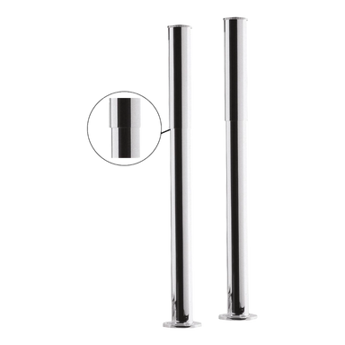 BC Designs Victrion Traditional Bath Legs with Adjustable Shrouds chrome