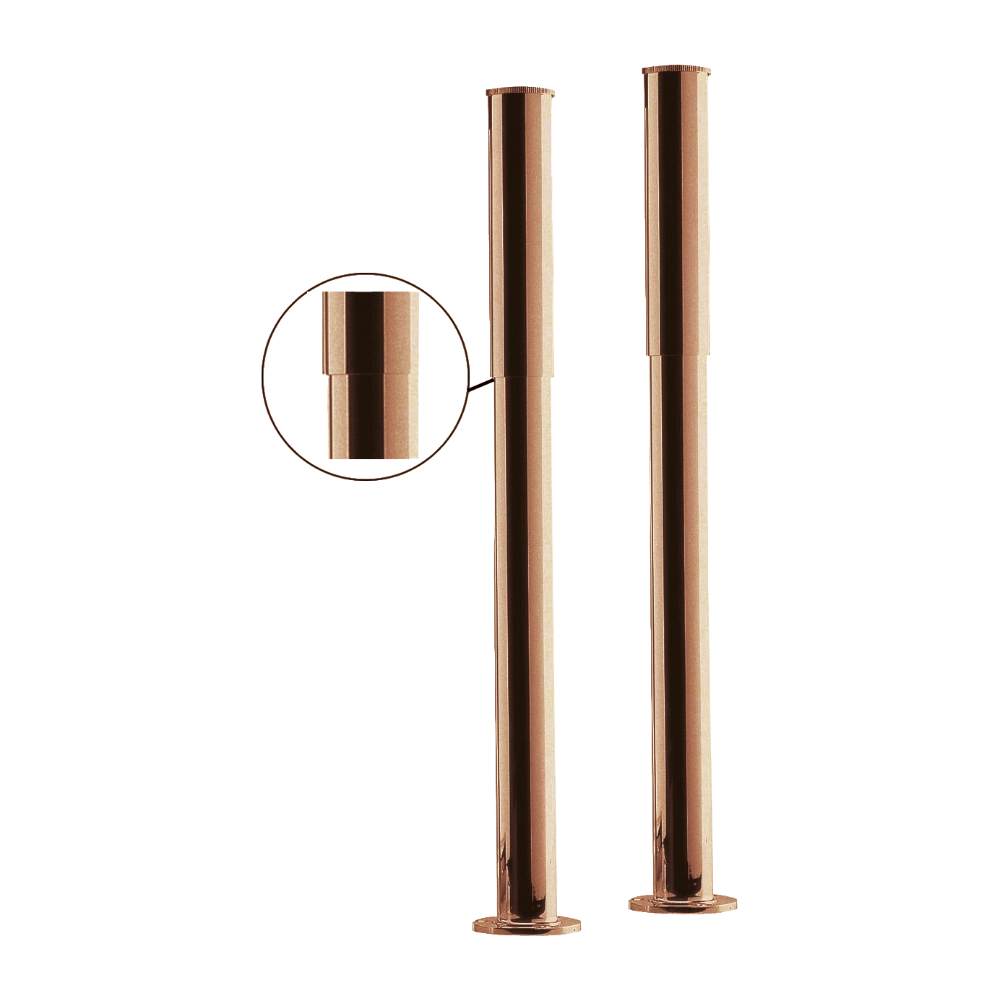 BC Designs Victrion Traditional Bath Legs with Adjustable Shrouds copper