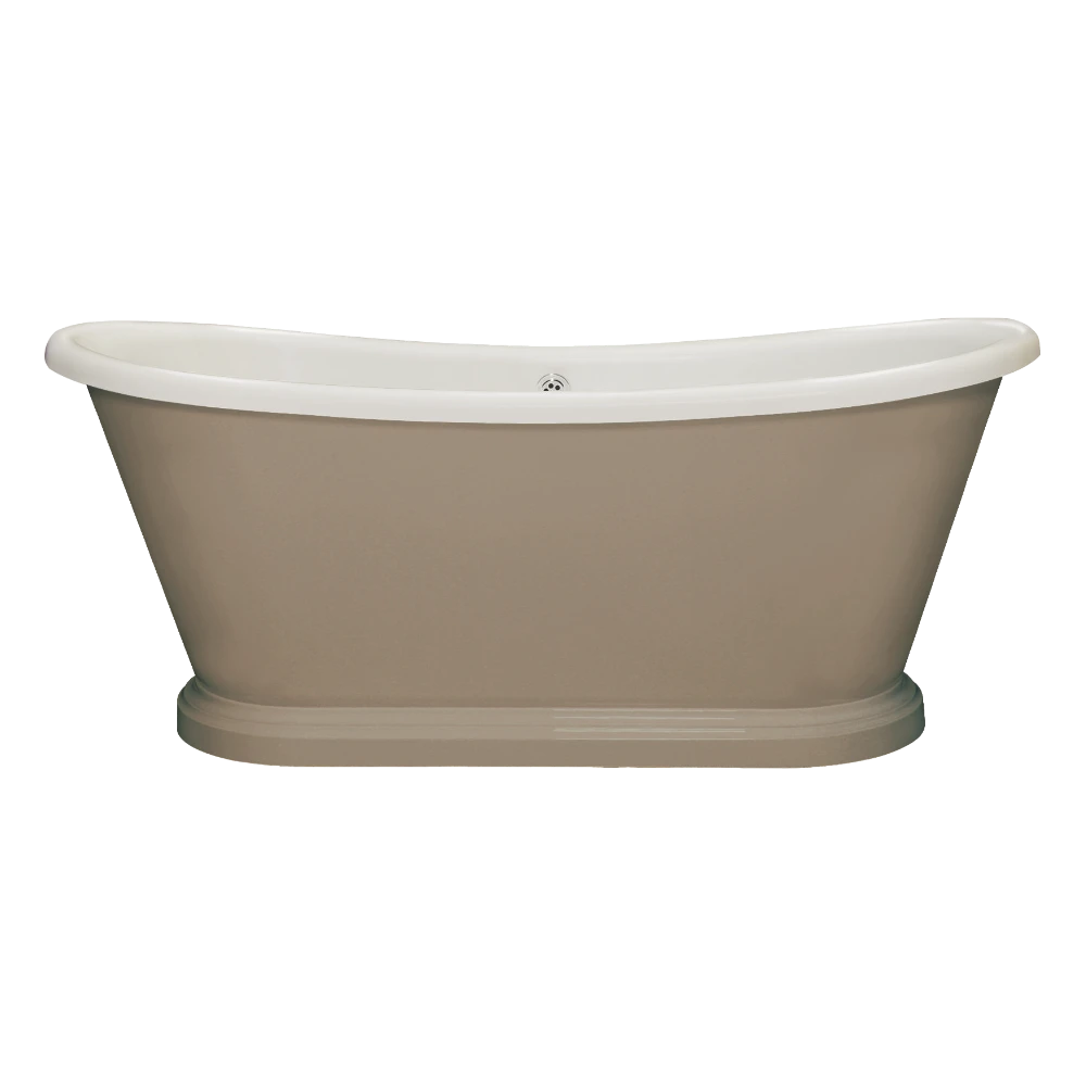 BC Designs Traditional Boat Bath, Acrylic Roll Top bespoke custom Painted Bathtub 1580mm x 750mm BAS063 charleston grey