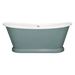 BC Designs Traditional Boat Bath, Acrylic Roll Top bespoke custom Painted Bathtub 1580mm x 750mm BAS063 oval room blue