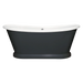 BC Designs Traditional Boat Bath, Acrylic Roll Top bespoke custom Painted Bathtub 1580mm x 750mm BAS063 off black 57