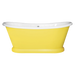 BC Designs Traditional Boat Bath Acrylic Roll Top Bespoke Custom Painted Bathtub 1700mm x 750mm BAC065 illuminating yellow