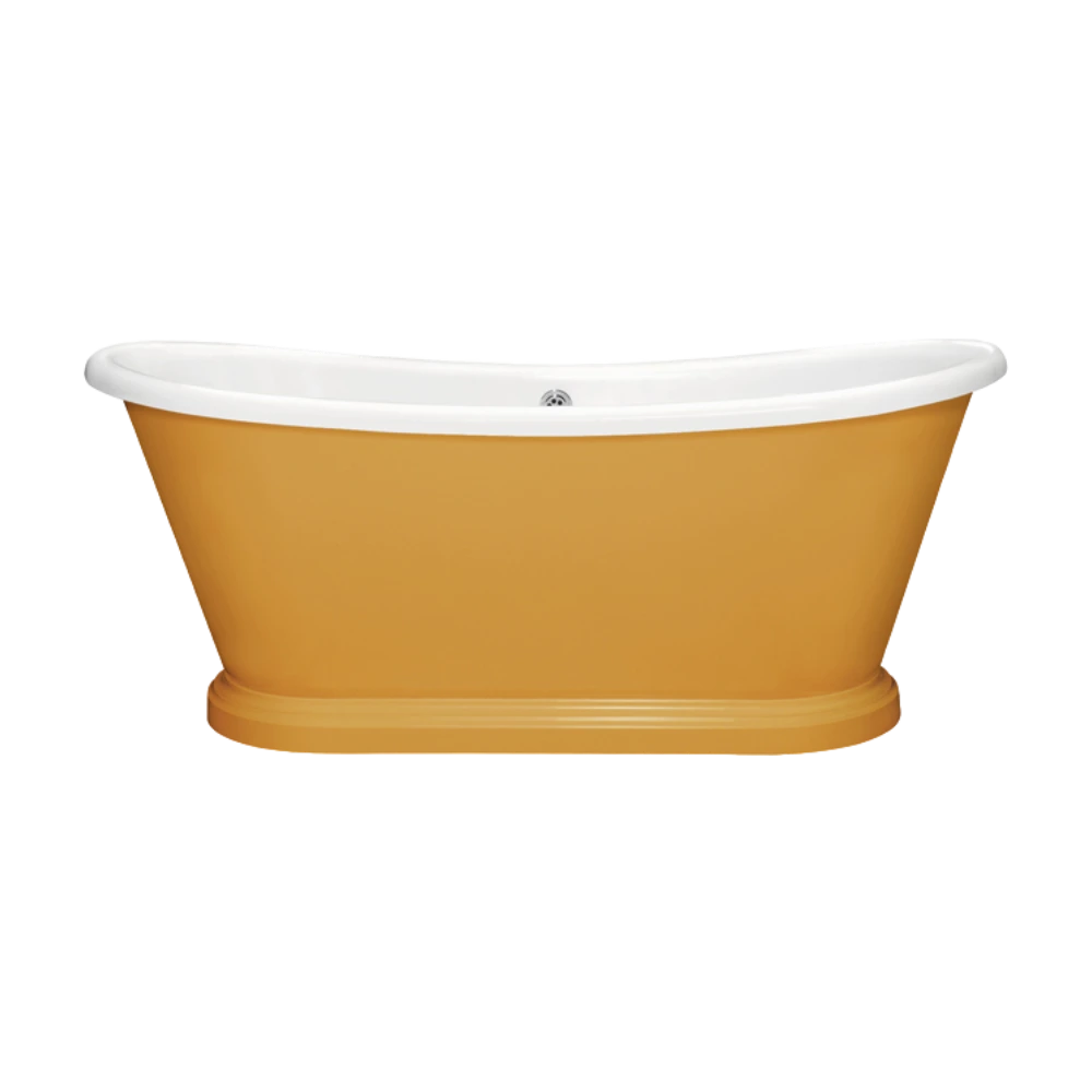 BC Designs Traditional Boat Bath Acrylic Roll Top Bespoke Custom Painted Bathtub 1800mm x 750mm BAS070 india yellow 66