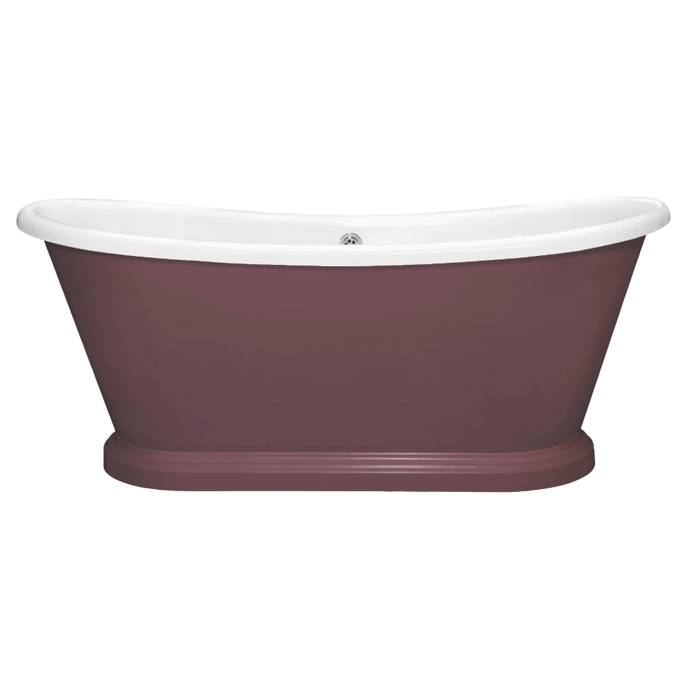 BC Designs Traditional Boat Bath Acrylic Roll Top Bespoke Custom Painted Bathtub 1700mm x 750mm BAC065 preference red 297