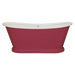 BC Designs Traditional Boat Bath, Acrylic Roll Top bespoke custom Painted Bathtub 1580mm x 750mm BAS063 rectory red