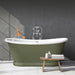 BC Designs Traditional Boat Bath, Acrylic Roll Top bespoke custom Painted Bathtub 1580mm x 750mm BAS063 green