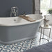 BC Designs Traditional Boat Bath, Acrylic Roll Top bespoke custom Painted Bathtub 1580mm x 750mm BAS063 grey